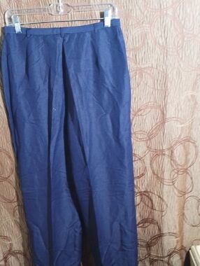 Giorgio Armani Navy Wide-Leg Trousers